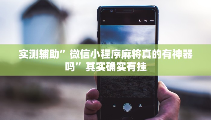 实测辅助”微信小程序麻将真的有神器吗”其实确实有挂