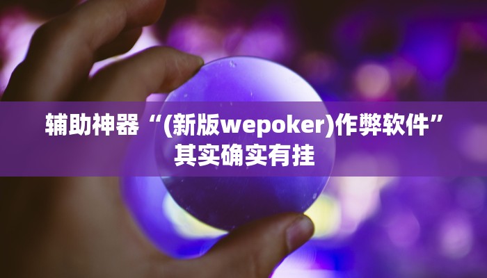 辅助神器“(新版wepoker)作弊软件”其实确实有挂