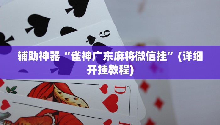 辅助神器“雀神广东麻将微信挂”(详细开挂教程)