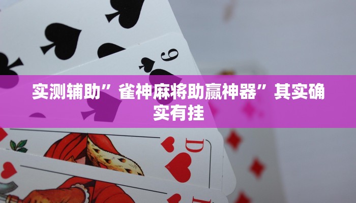 实测辅助”雀神麻将助赢神器”其实确实有挂