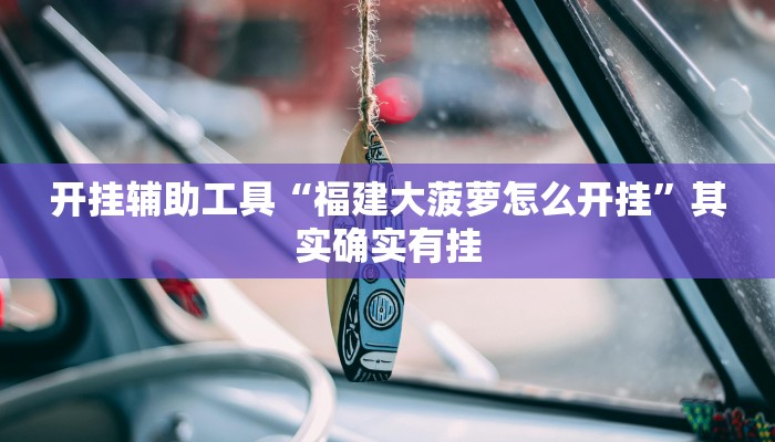 开挂辅助工具“福建大菠萝怎么开挂”其实确实有挂