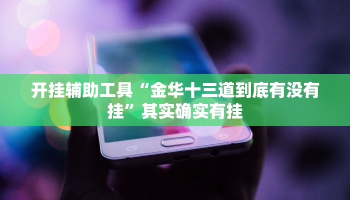 开挂辅助工具“金华十三道到底有没有挂”其实确实有挂