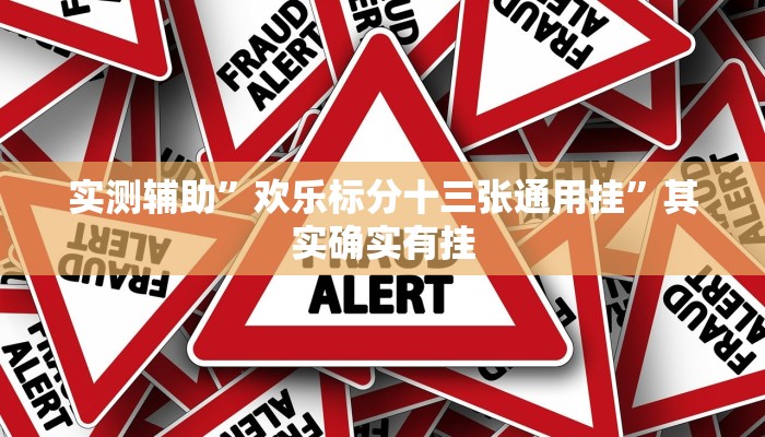 实测辅助”欢乐标分十三张通用挂”其实确实有挂