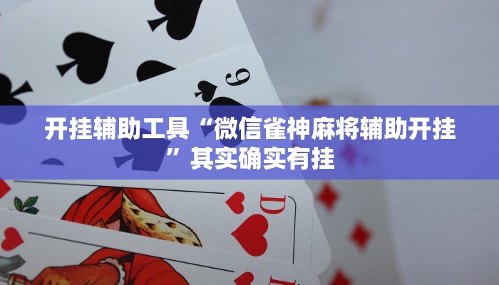 开挂辅助工具“微信雀神麻将辅助开挂”其实确实有挂