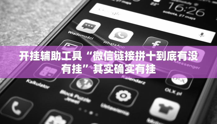 开挂辅助工具“微信链接拼十到底有没有挂”其实确实有挂