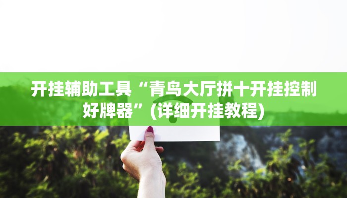 开挂辅助工具“青鸟大厅拼十开挂控制好牌器”(详细开挂教程)